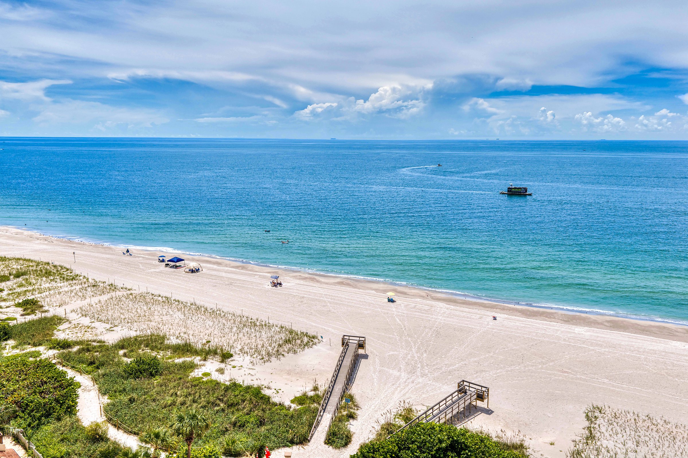 Dunes and boardwalk on Sunset Beach