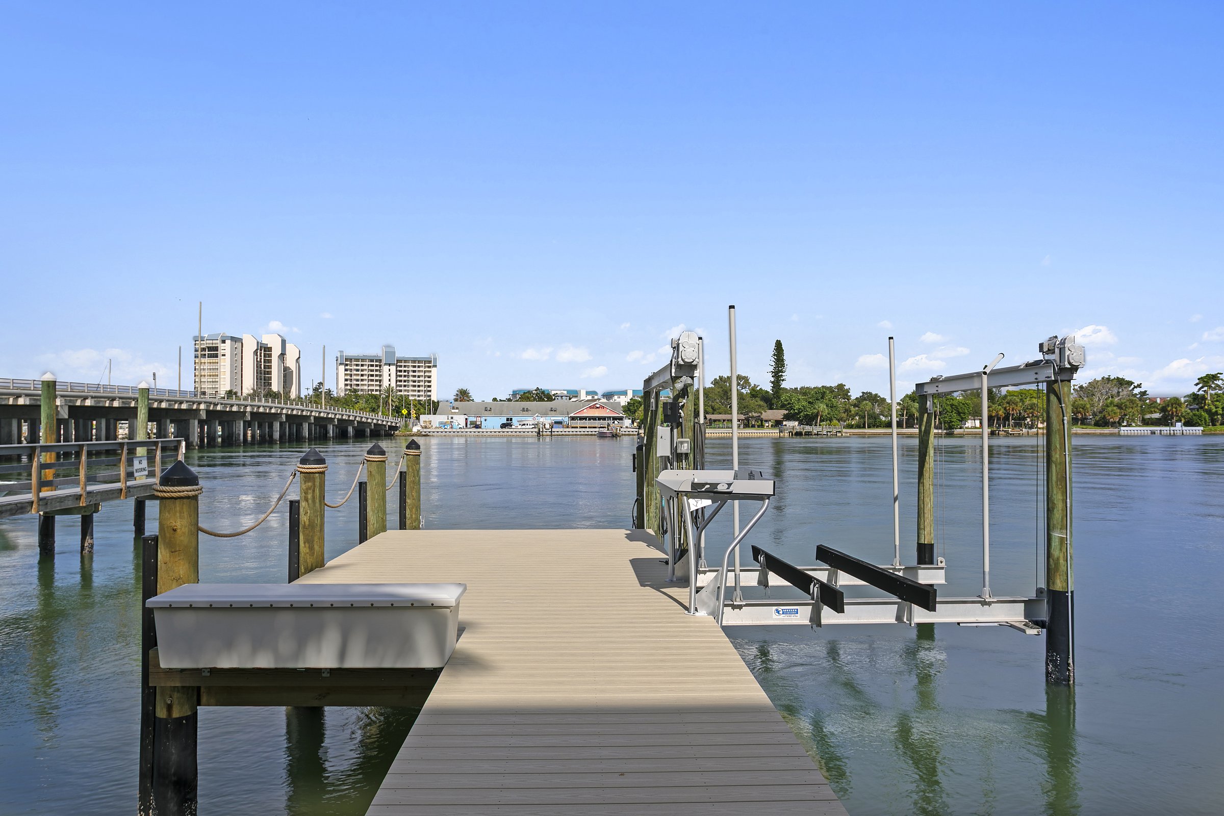 Private boat dock on the Intracoastal