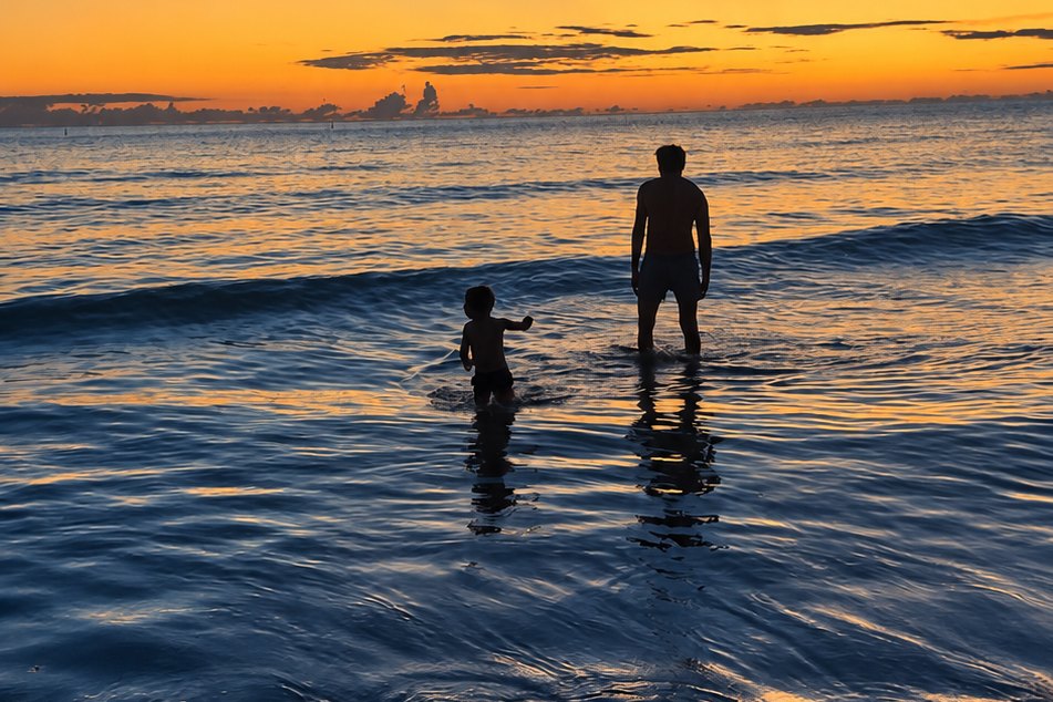 Sunset over the Gulf at Sunset Beach, Treasure Island